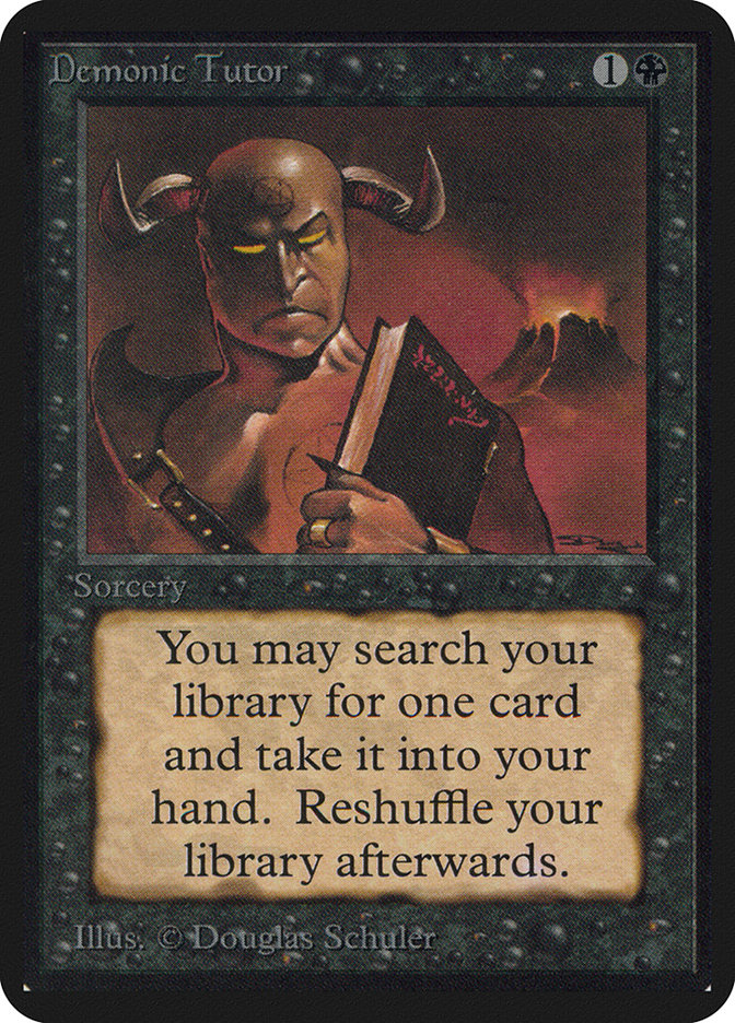 Demonic Tutor [LEA #104] - Magic: The Gathering Card